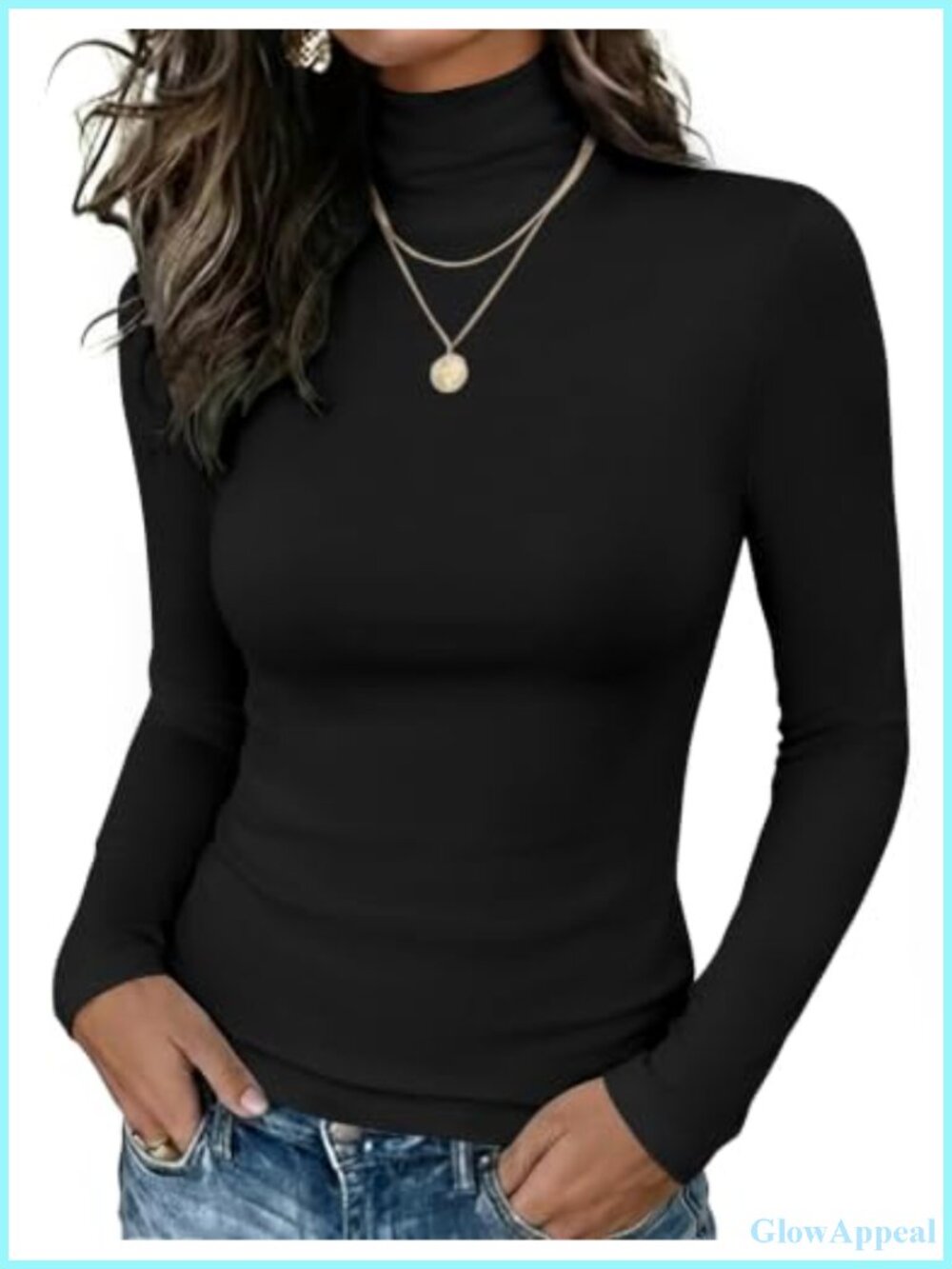 Zeagoo Long Sleeve Mock Neck Turtleneck Thermal Top Fleece Lined